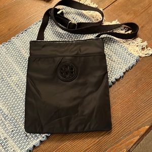 Tory Burch black crossbody bag with gold hardware